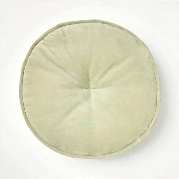 Velvet Round Throw Pillow Light Sage - Threshold designed with Studi… - Picture 1 of 6